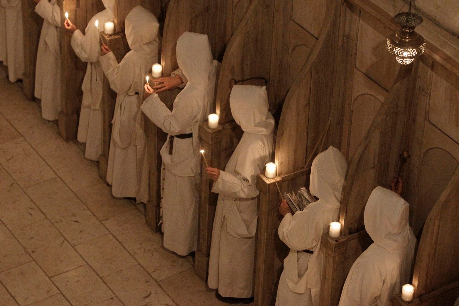 The Sisters of Bethlehem pray during midnight Mass on Christmas Eve at the Beit Jamal Monastery in Beit Shemesh. Photo by Miriam Alster/FLASH90