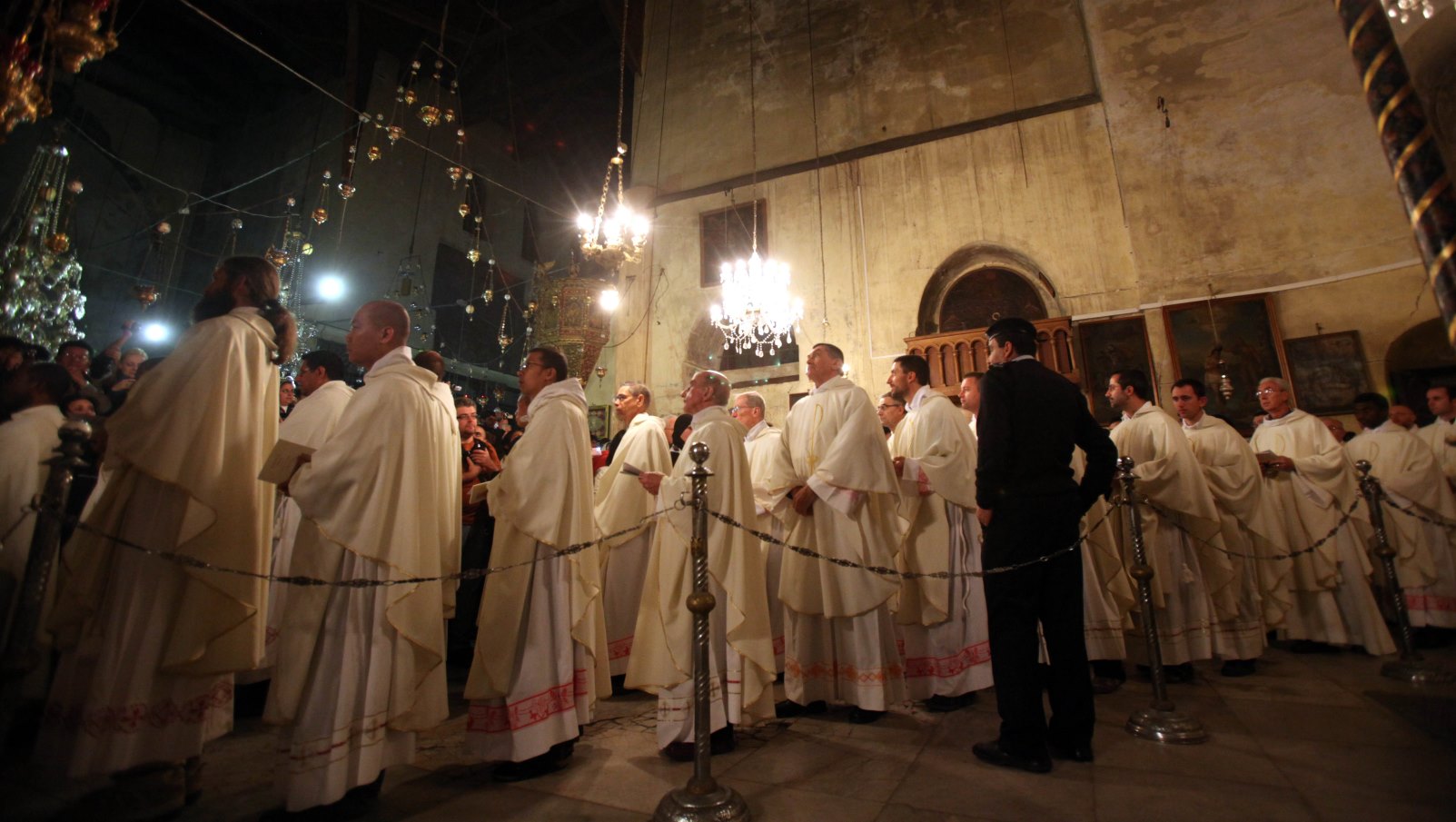 Midnight Mass at the Church of the Nativity in Bethlehem. Photo by Yossi Zamir/FLASH90