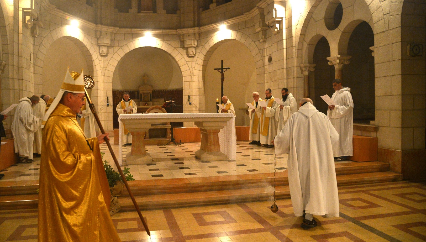 Midnight Mass on Christmas Eve at the Latrun Monastery. Photo by Yossi Zeliger/FLASH90