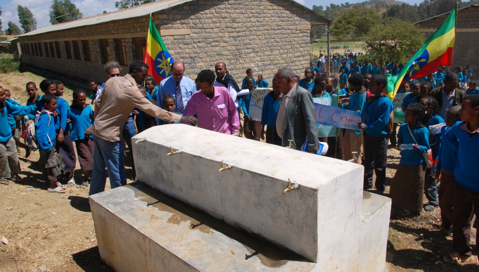 New handwashing station in Mekelle, Ethiopia. Photo courtesy of NALA