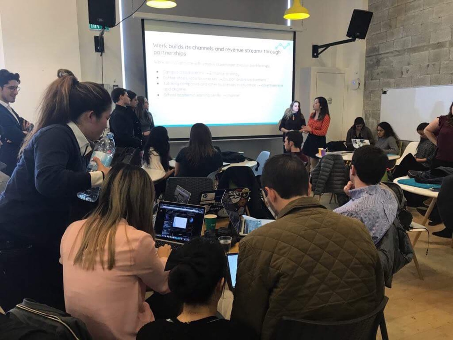 Participants in the 2018 TAVhacks social-impact hackathon for foreign college students in Tel Aviv. Photo by Eytan Rubinstein
