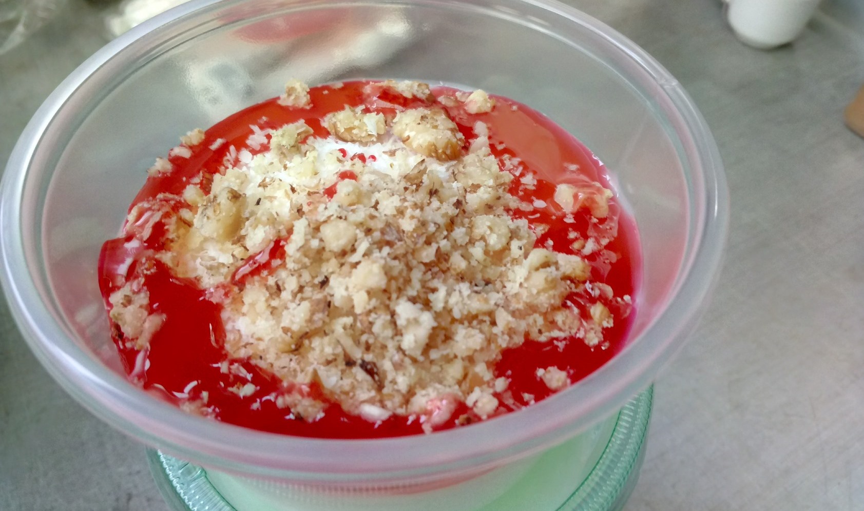 Malabi in the Acre open-air market. Photo by Jessica Halfin