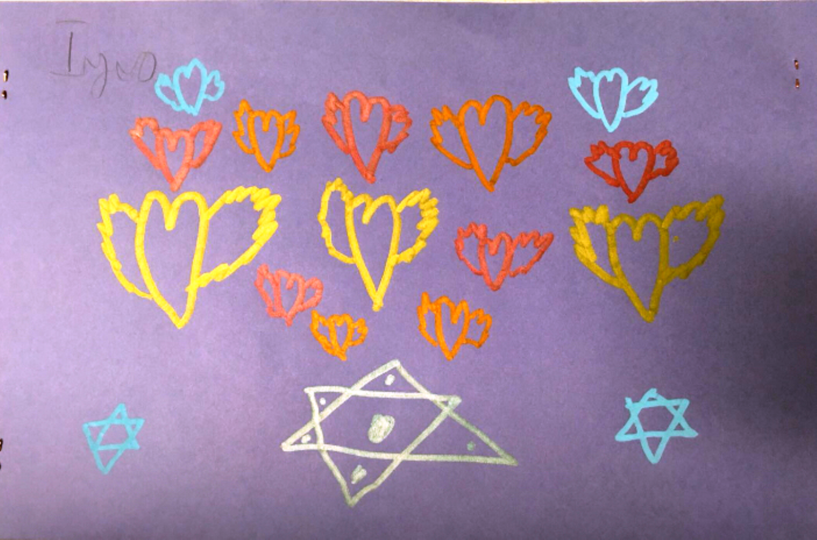 This drawing was sent by a Syrian child to Gal Lusky of Israeli Flying Aid. Photo courtesy of Gal Lusky