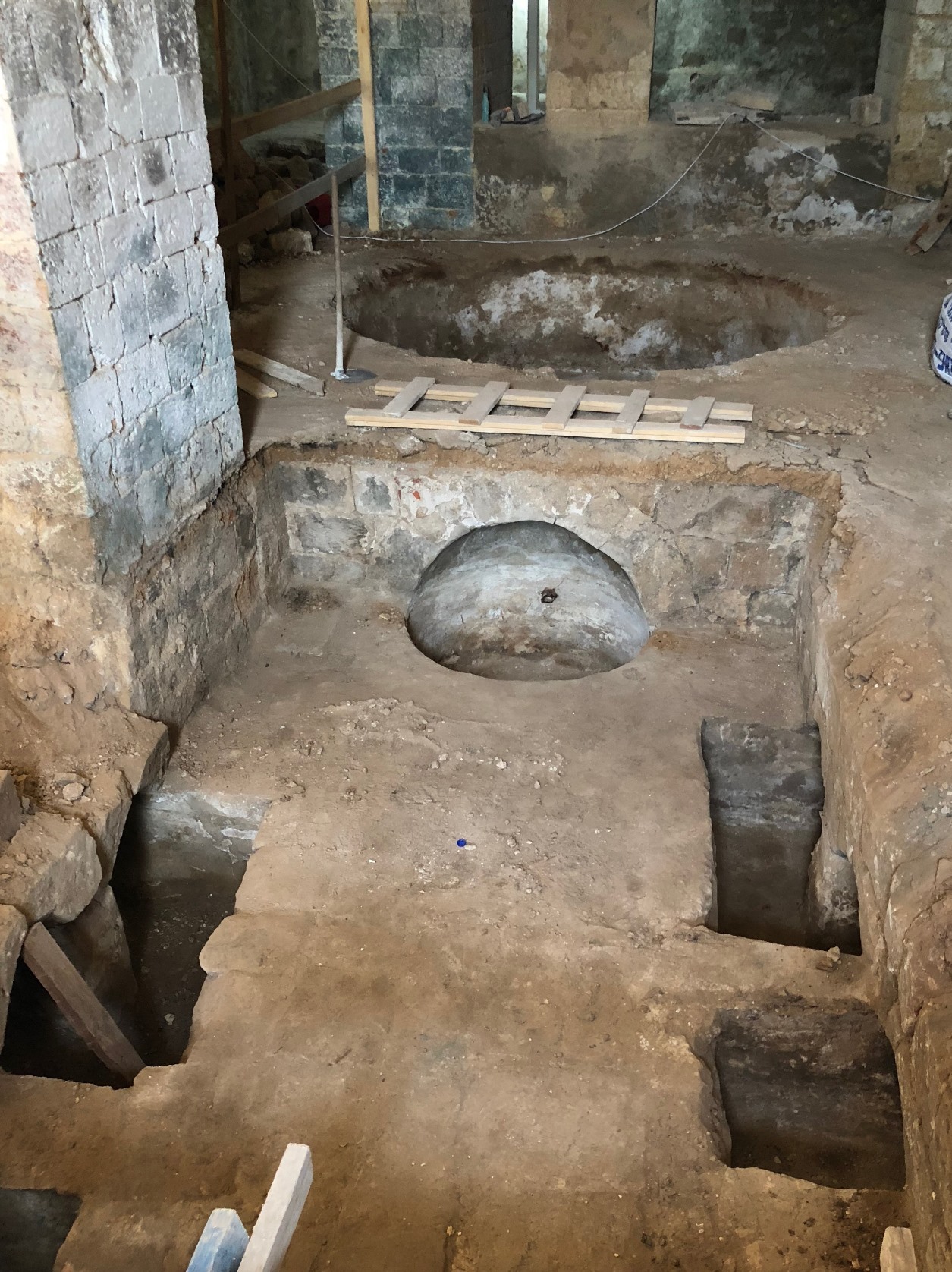 The soap factory unearthed in the Ottoman structure. Photo by Dlila Bar-Ratson/IAA