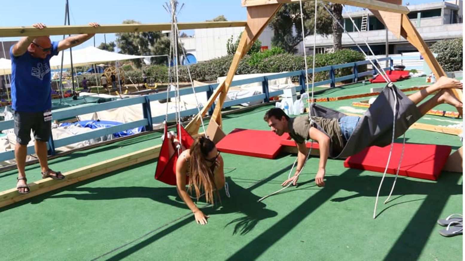 This useless invention constructed at Geekcon 2018 was dubbed "Omega OMG." Photo by Ilan Levy