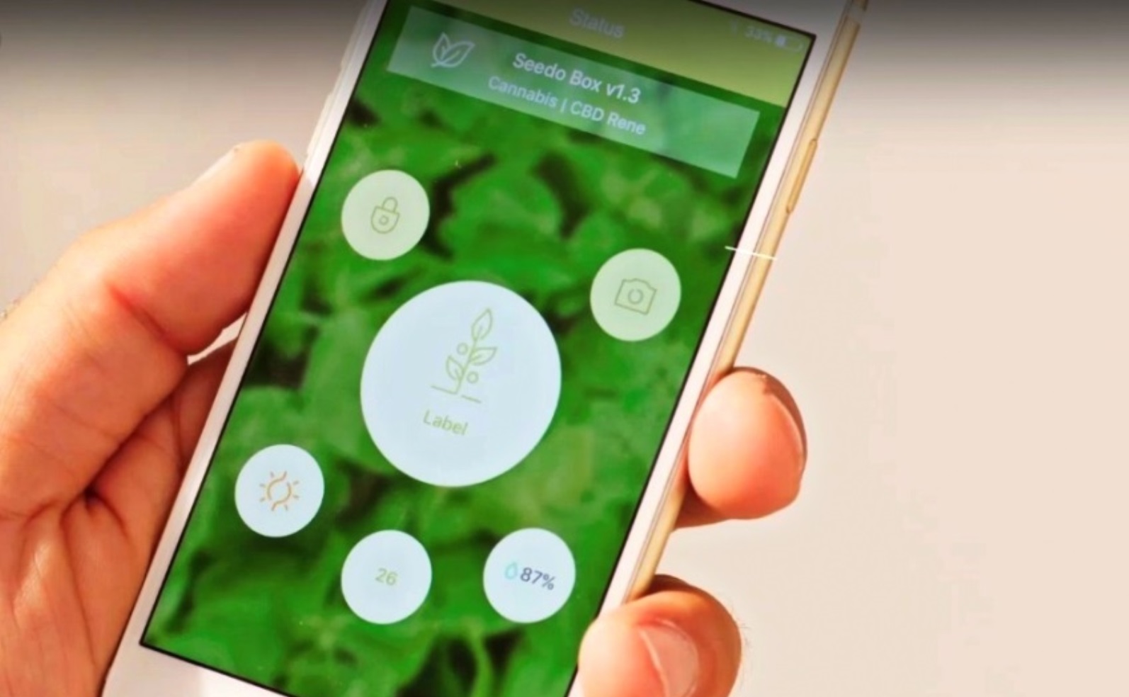 The growing conditions inside Seedo are monitored and controlled via a smartphone app. Photo: courtesy