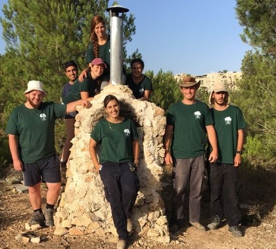 Recent Mechinat Beit Yisrael graduates at the site of Khirbat Arza, a new archeological park they helped to create in Gilo. Photo: courtesy