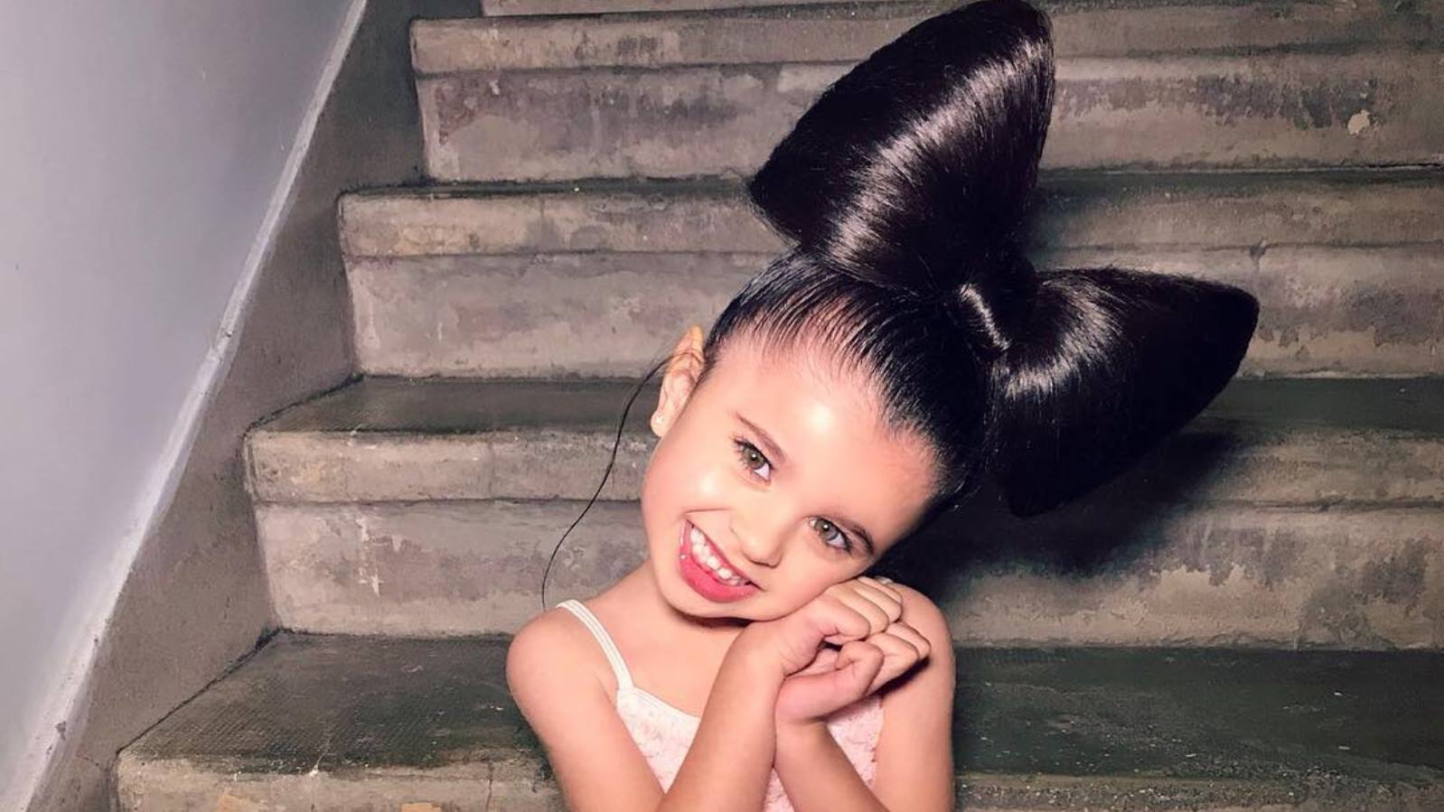 Five-year-old child model Mia Aflalo, hair by Sagi Dahary. Photo via Instagram