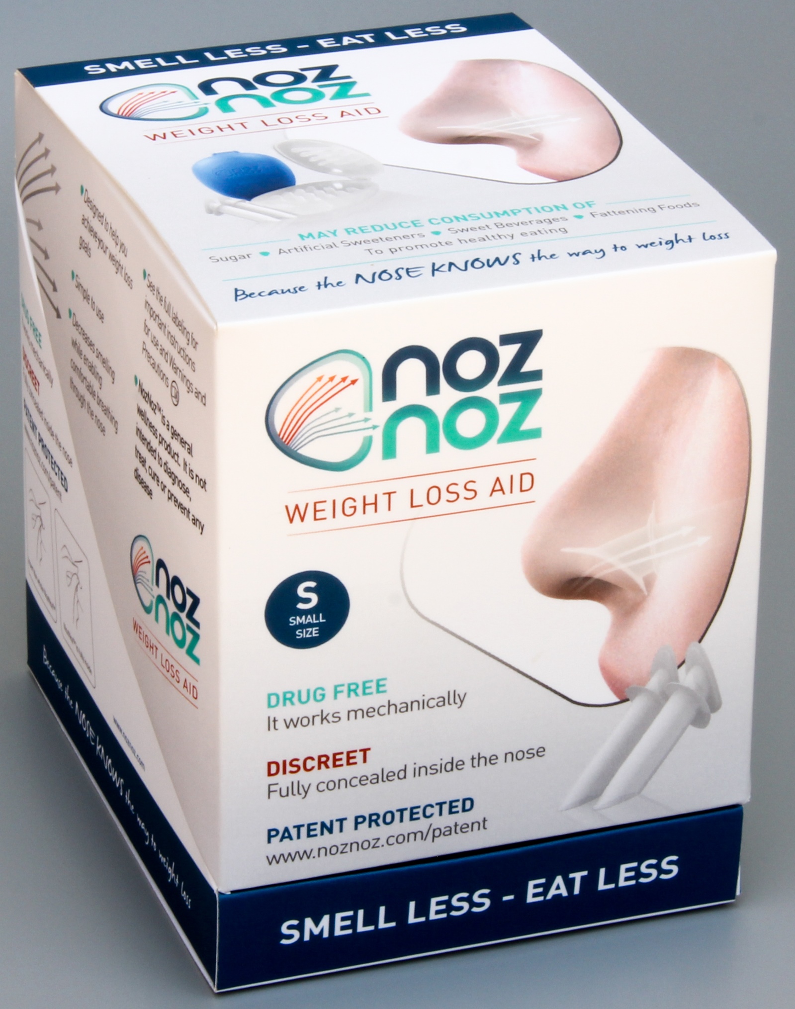 NozNoz is a nasal insert that blocks smell to help curb appetite. Photo courtesy of Beck Medical