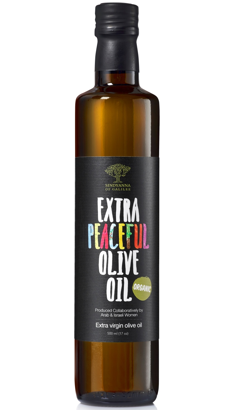 An award-winning bottle of Sindyanna olive oil. Photo by Yoram Ron