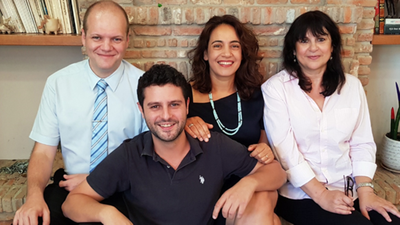 Air Doctor founders, from left, CTO Yegor Kurbachev, VP Bus Dev Yam Derfler, COO Efrat Sagi-Ofir and acting CEO Jenny Cohen Derfler.