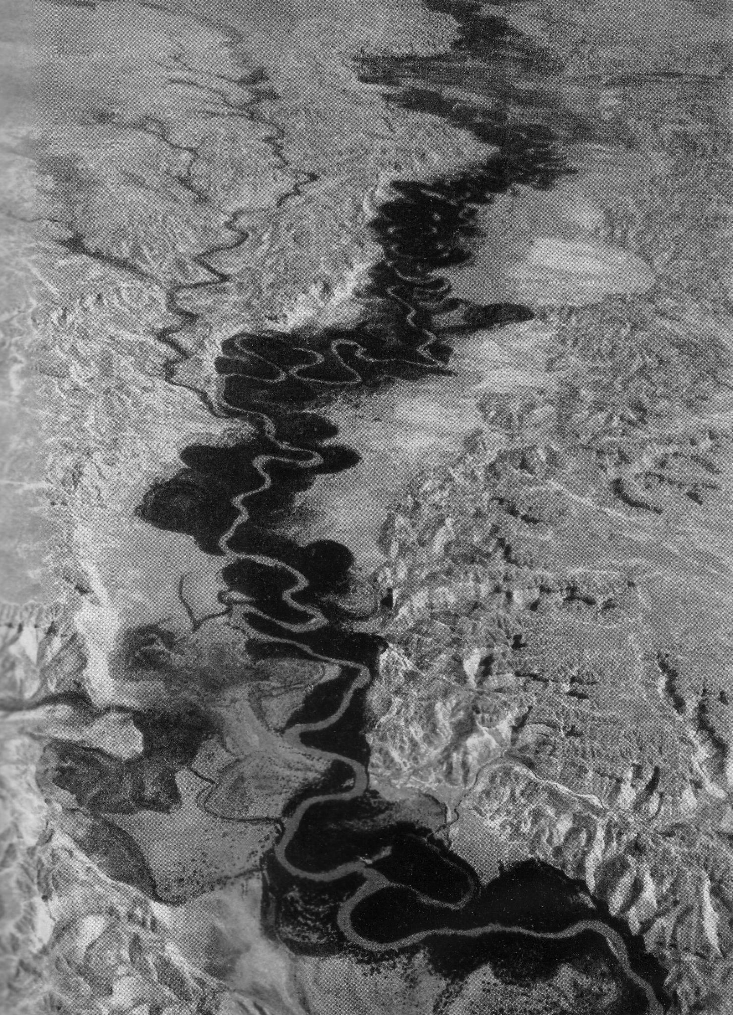 Aerial view of the Jordan River in National Geographic magazine, 1938. Photo via Wikipedia
