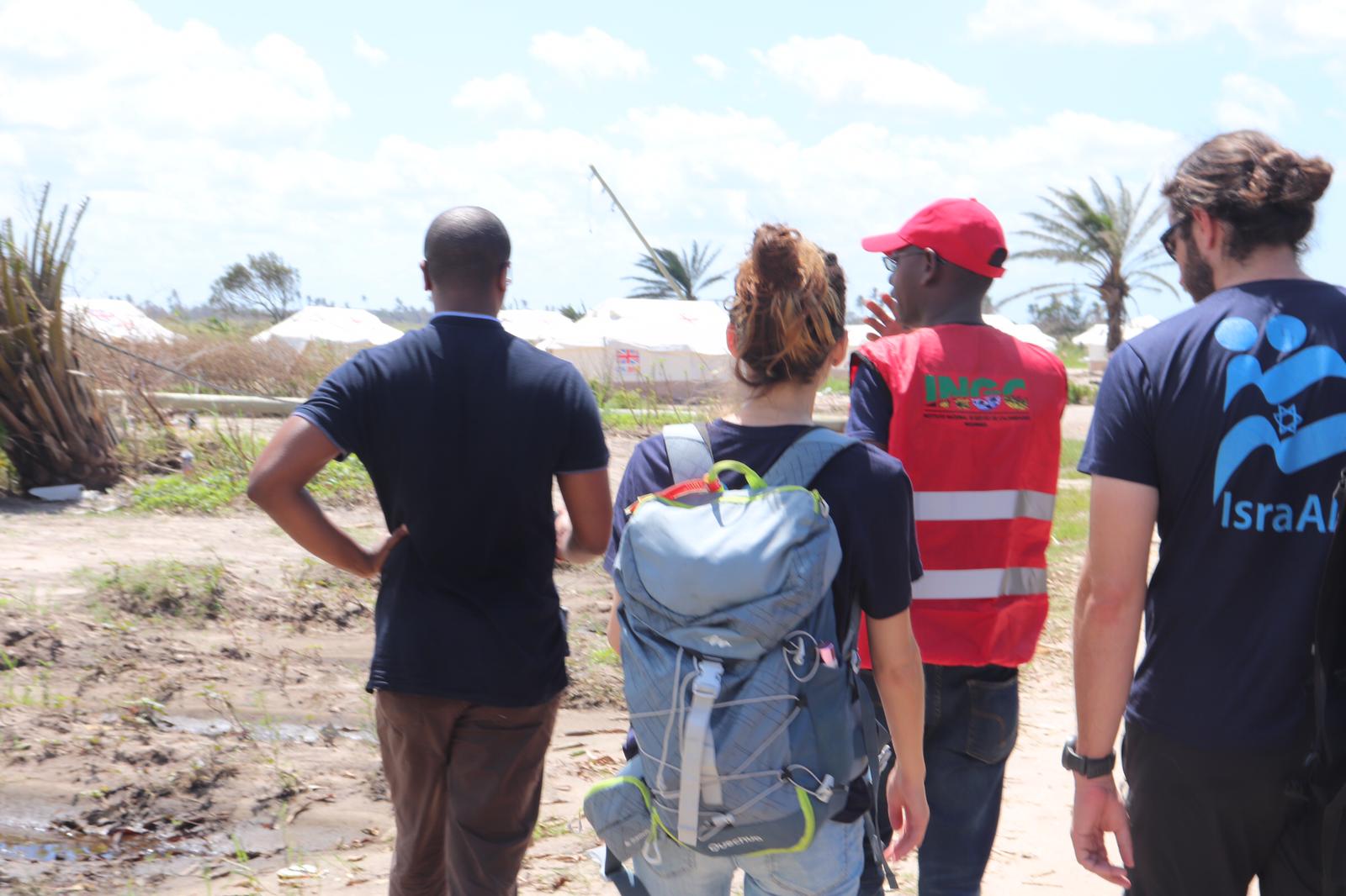 IsraAID workers getting oriented in Mozambique, March 25, 2019. Photo by Ethan Schwartz