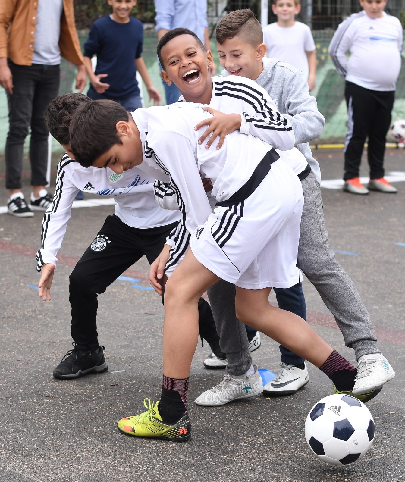 Israeli children playing soccer. Photo courtesy of Peres Center for Peace