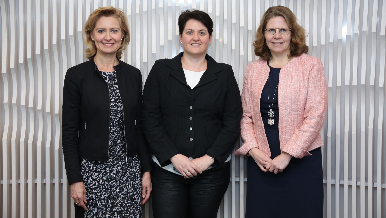 Finnish Ambassador-designate to Israel Kirsikka Lehto-Asikainen, left, Israel Innovation Authority's Nili Shalev and Helsinki Business HUB CEO Marja-Liisa Niinikoski. Photo by Nofar Bouganim