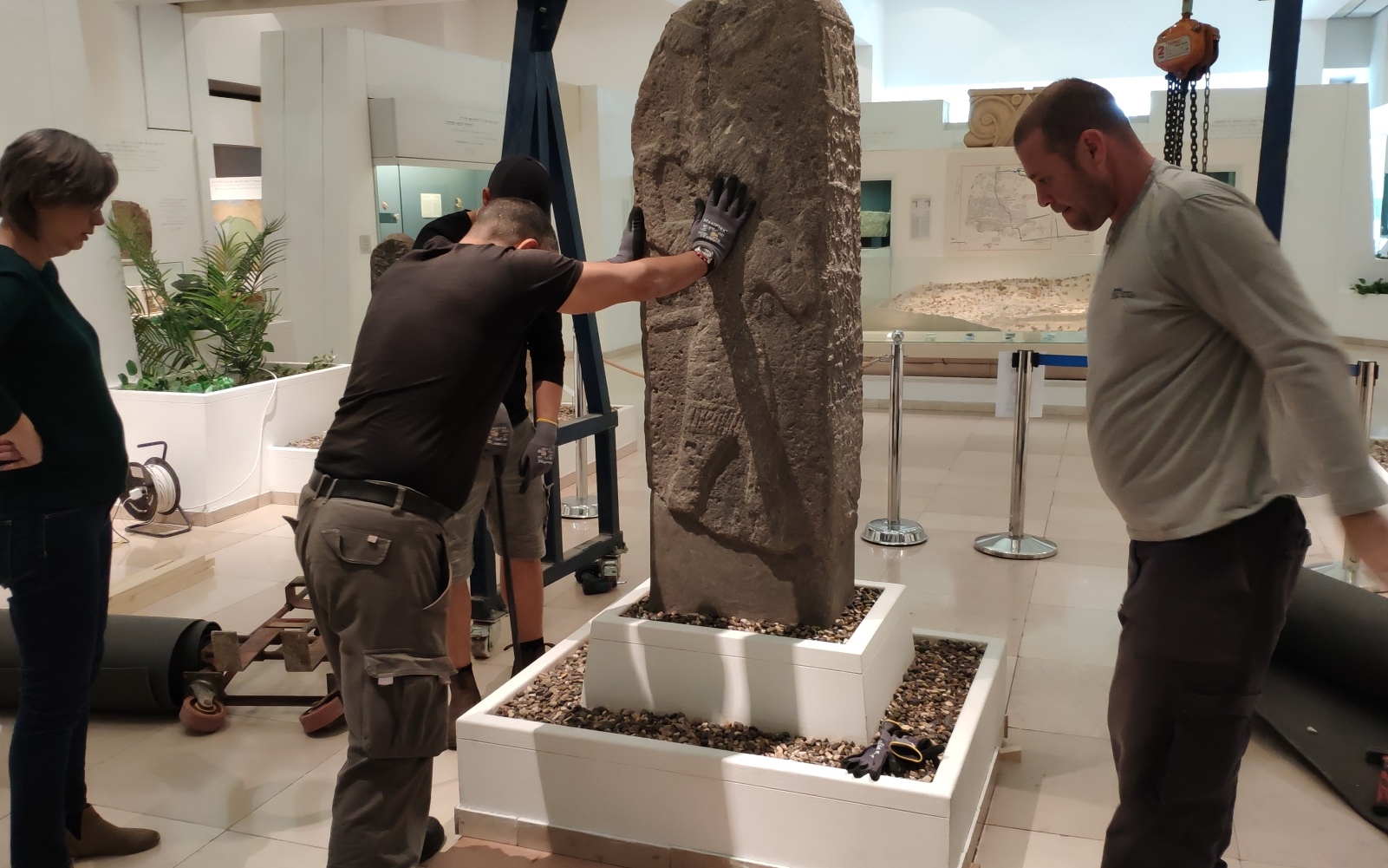 Bible Lands artifacts being readied for shipping to the Louvre. Photo: courtesy