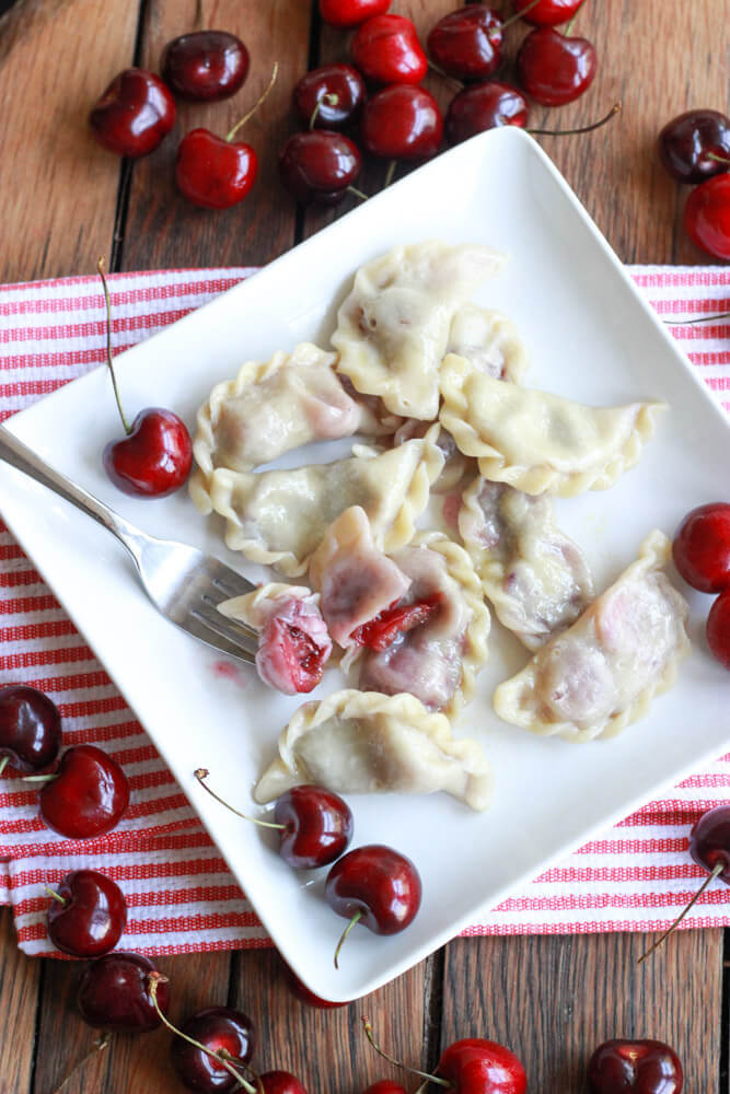 Photo of cherry vareniki via littlebroken.com