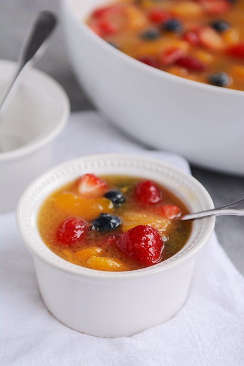 Photo of fruit soup via melskitchencafe.com