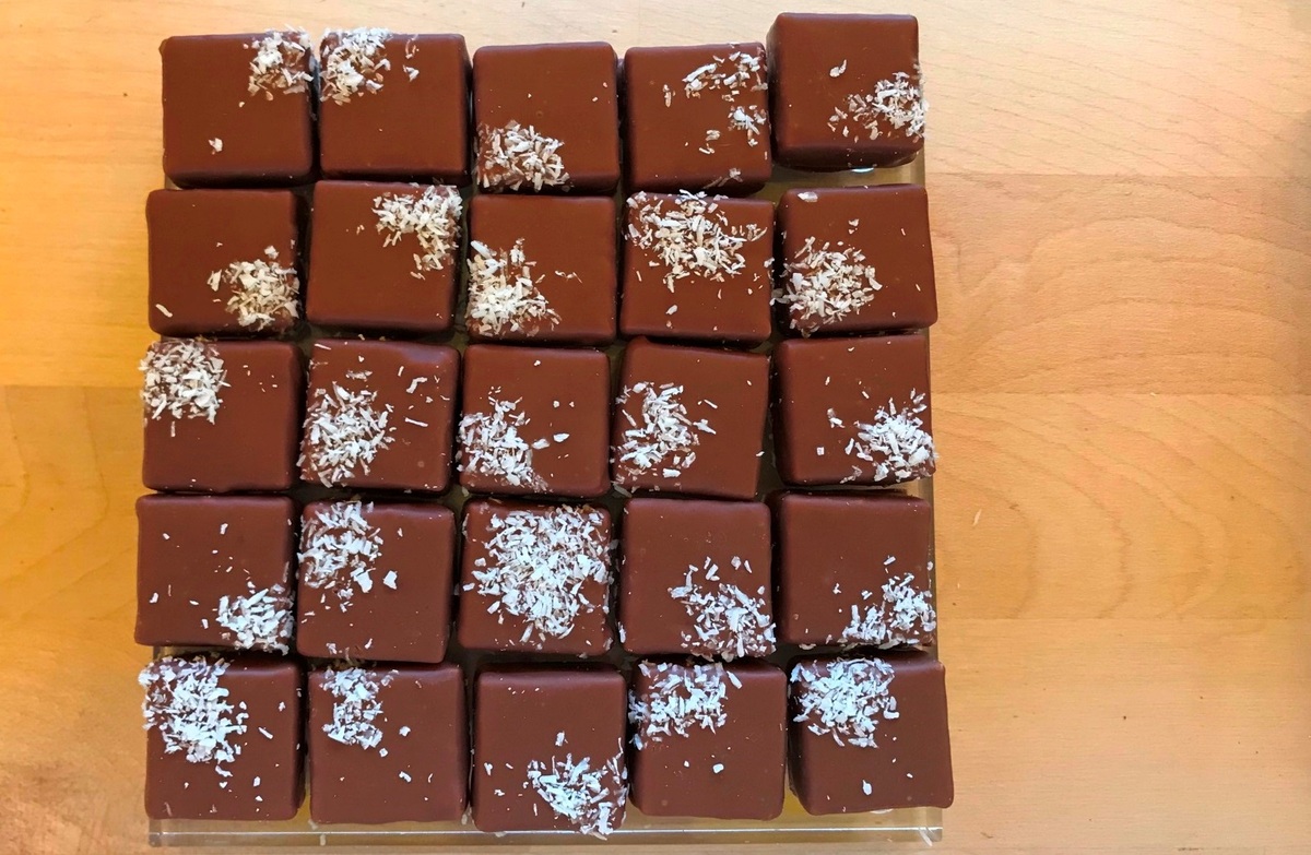 Some of the pralines at IKA Chocolate. Photo by Naama Barak