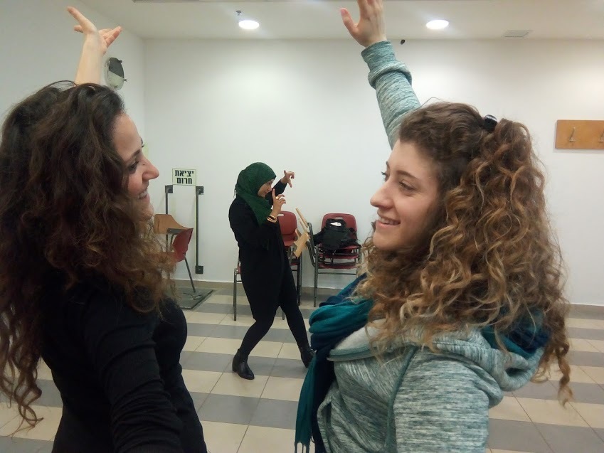 The Heart of Our Stories playback theater members rehearsing. Photo courtesy of Together Beyond Words