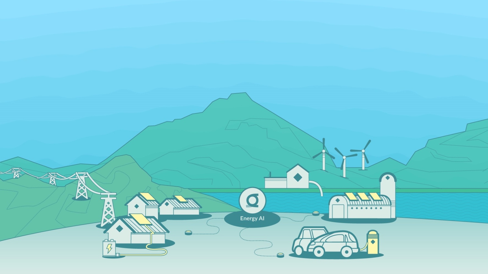Illustration of Energy AI, Fsight’s platform for distributed grid management. Photo: courtesy