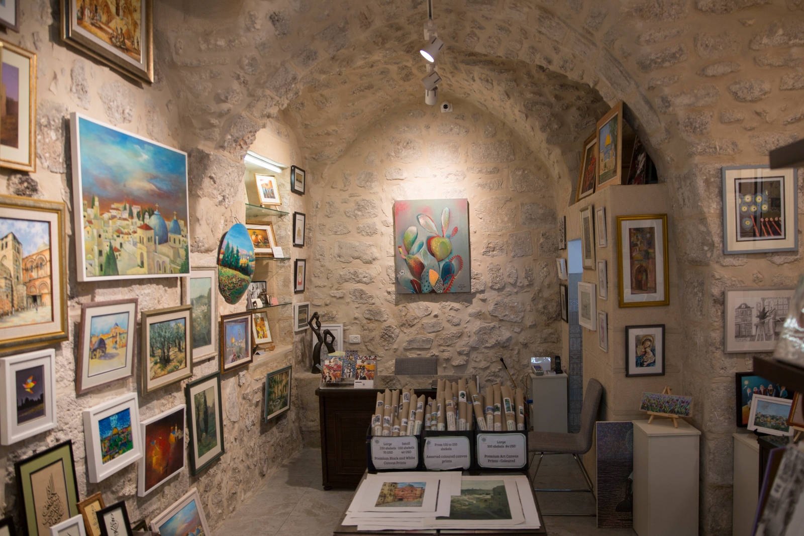 Levantine Gallery in Jerusalem’ Old City Christian Quarter. Photo: courtesy
