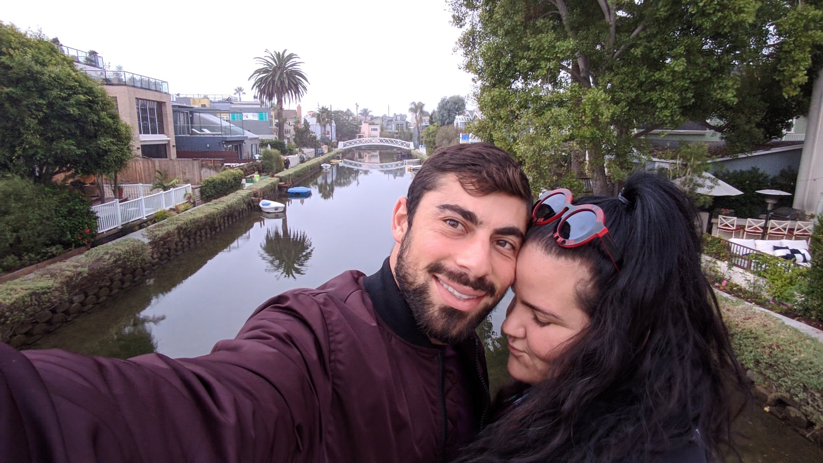 Elan Benor and Netta Barzilai walking along the Venice Canals in Los Angeles. Photo: courtesy