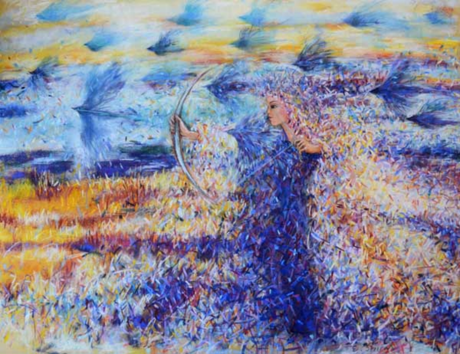 A work by American-Israeli painter Elisheva Shira. Photo: courtesy