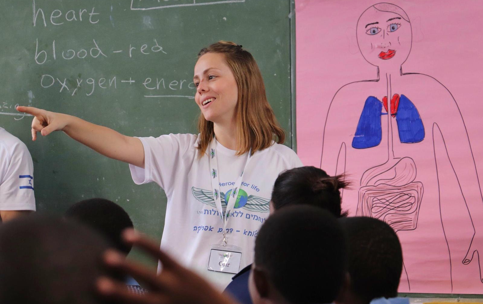 Heroes for Life volunteer Ofir Shalgy teaching in South Africa. Photo: courtesy