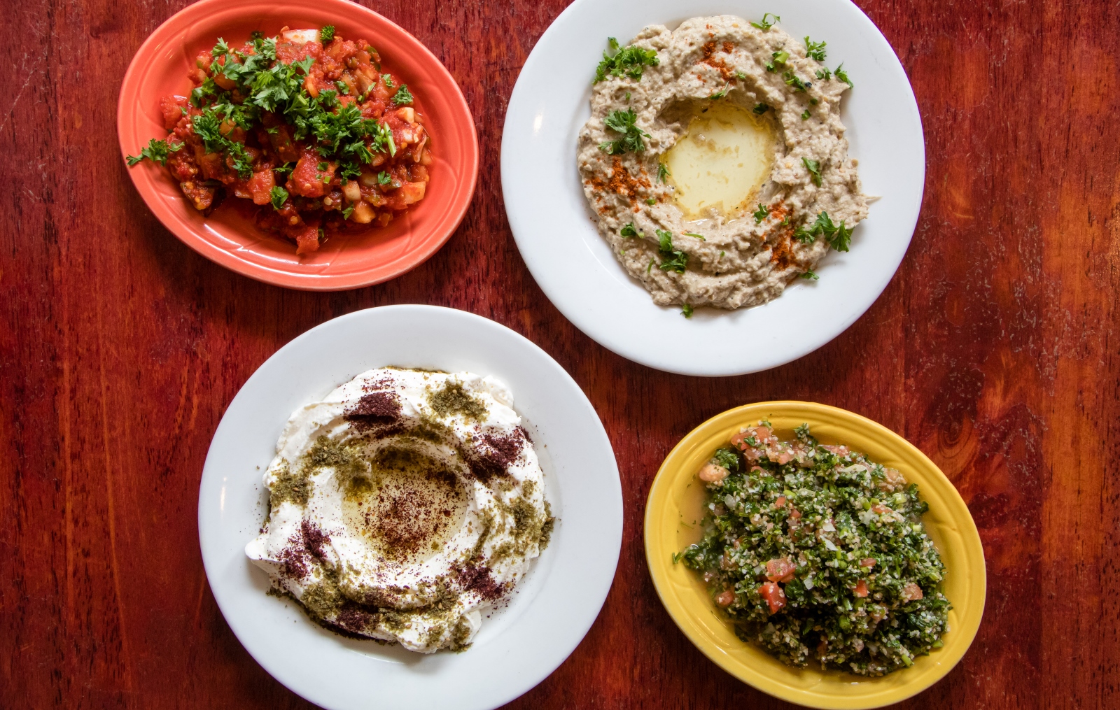 A selection of Middle Eastern mezze at Gazala's. Photo: courtesy