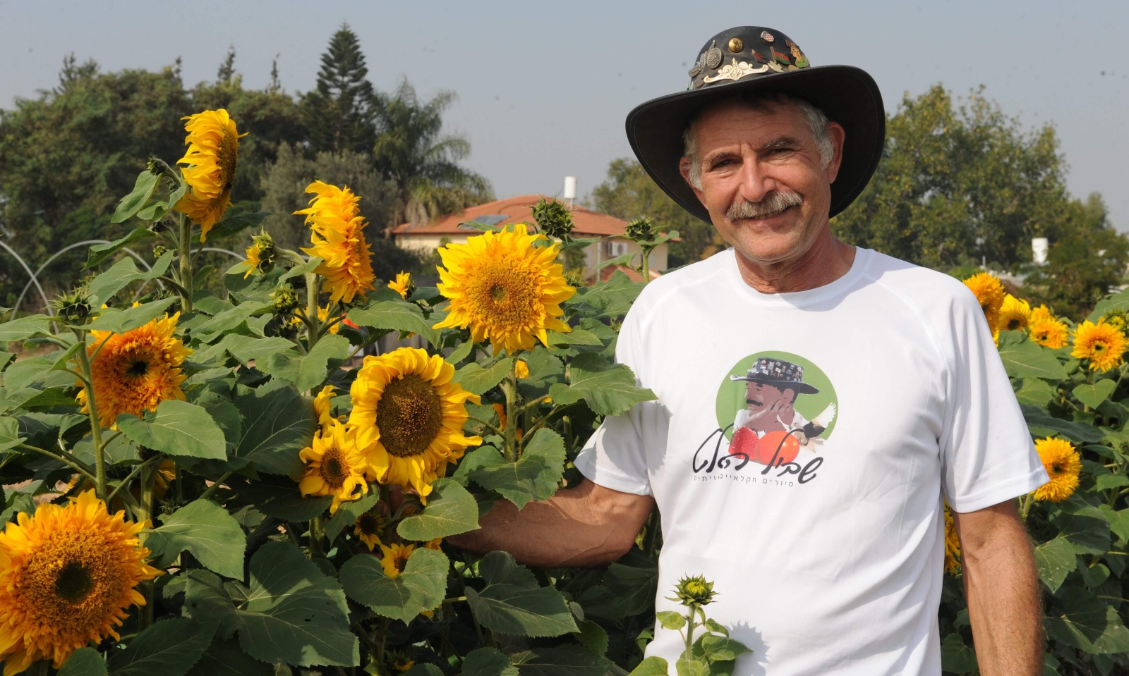 Uri Alon in his Salad Trail farm in southern Israel. Photo: courtesy