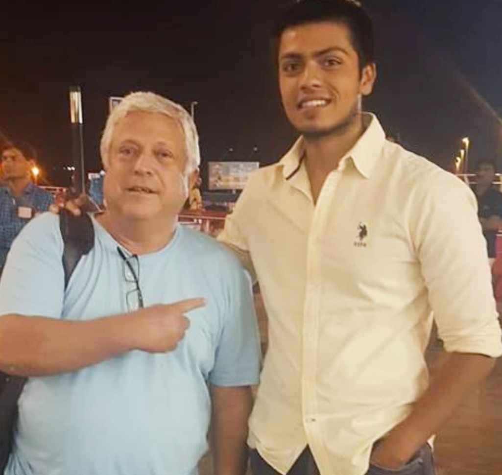 Harshit Godha, right, with Israeli avocado grower Benny Wisse in India. Photo: courtesy