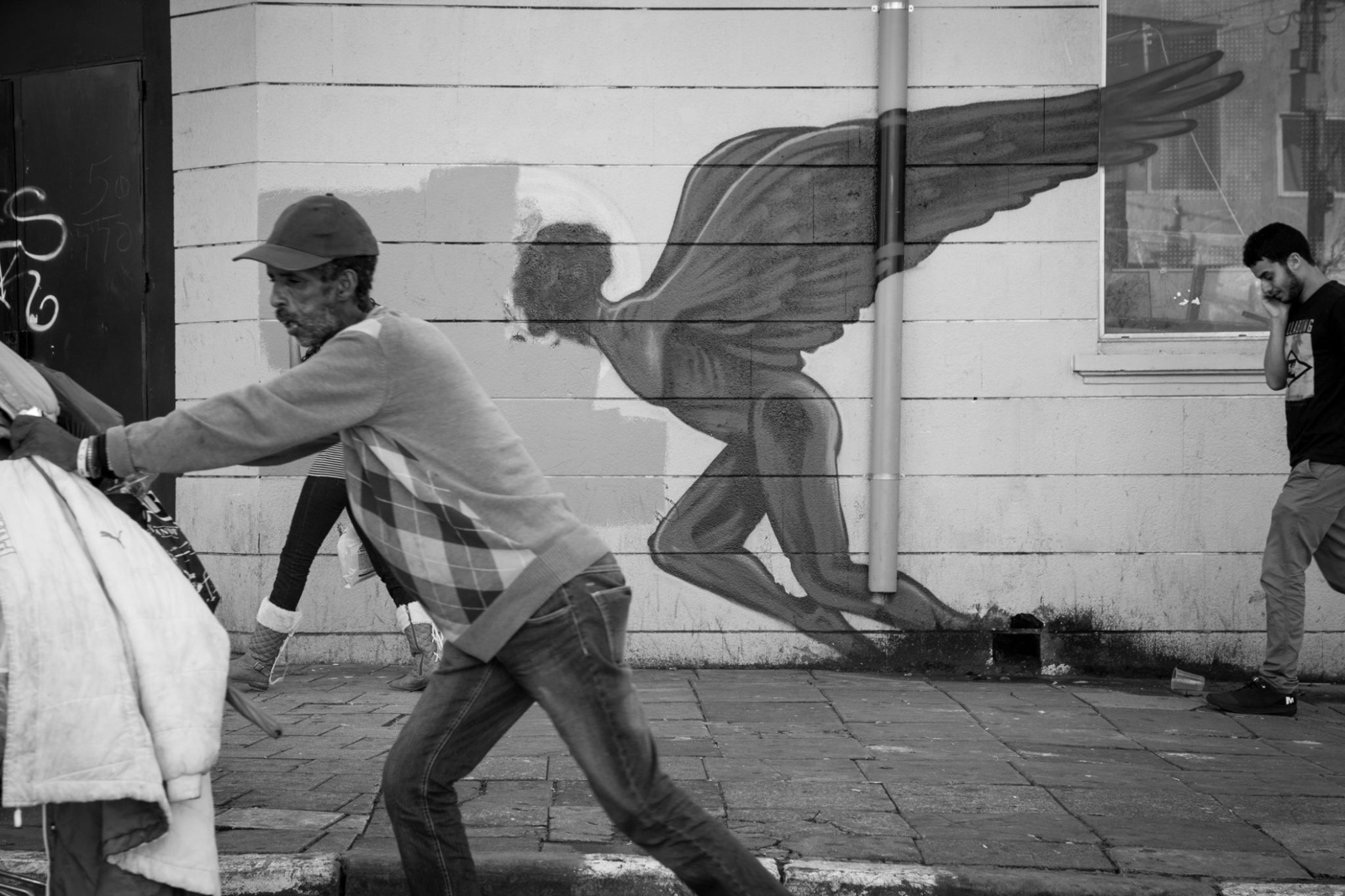 He’s only missing the wings. Photo by Evyatar Dayan/ThisIsTelAviv