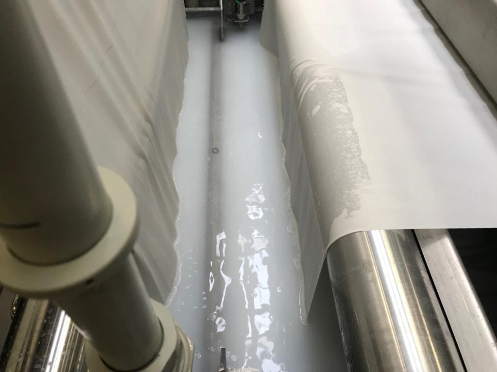 Sonovia’s machine propels antibacterial nanoparticles onto fabrics at tremendous speed. Photo: courtesy