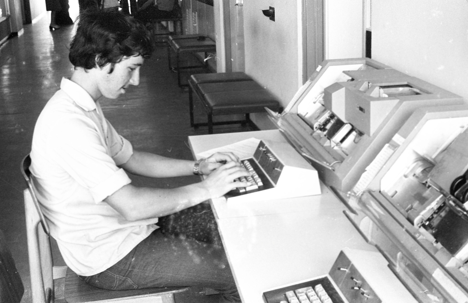 Did this Tel Aviv University computer student in 1976 later become part of Israeli high-tech scene? Photo courtesy of the Dan Hadani Photo Archive/Pritzker Family National Photography Collection at the National Library of Israel