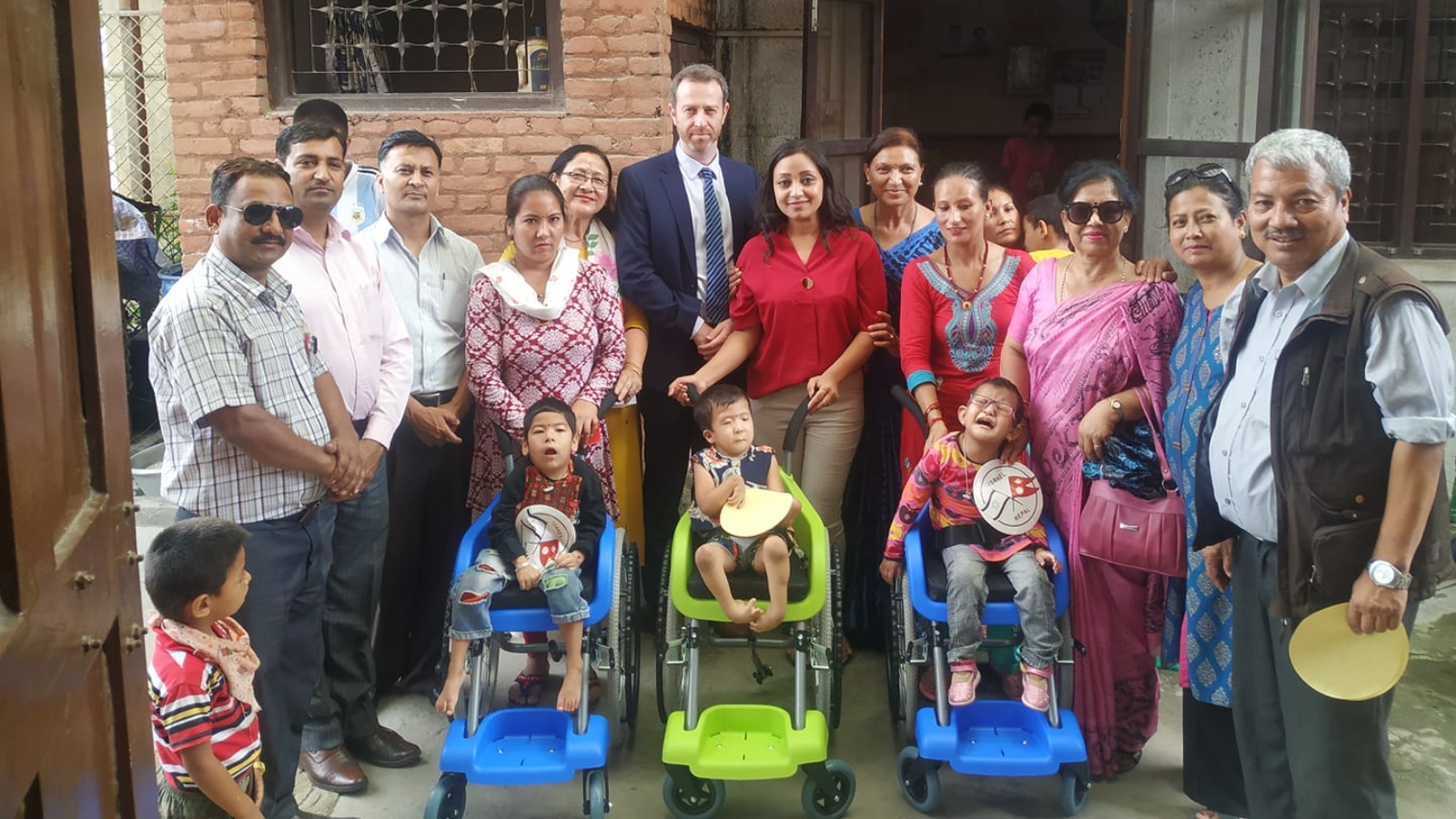 Wheelchairs of Hope were donated to Nepalese children by the Israeli Embassy in Nepal in August 2019. Photo courtesy of the Embassy of Israel in Nepal