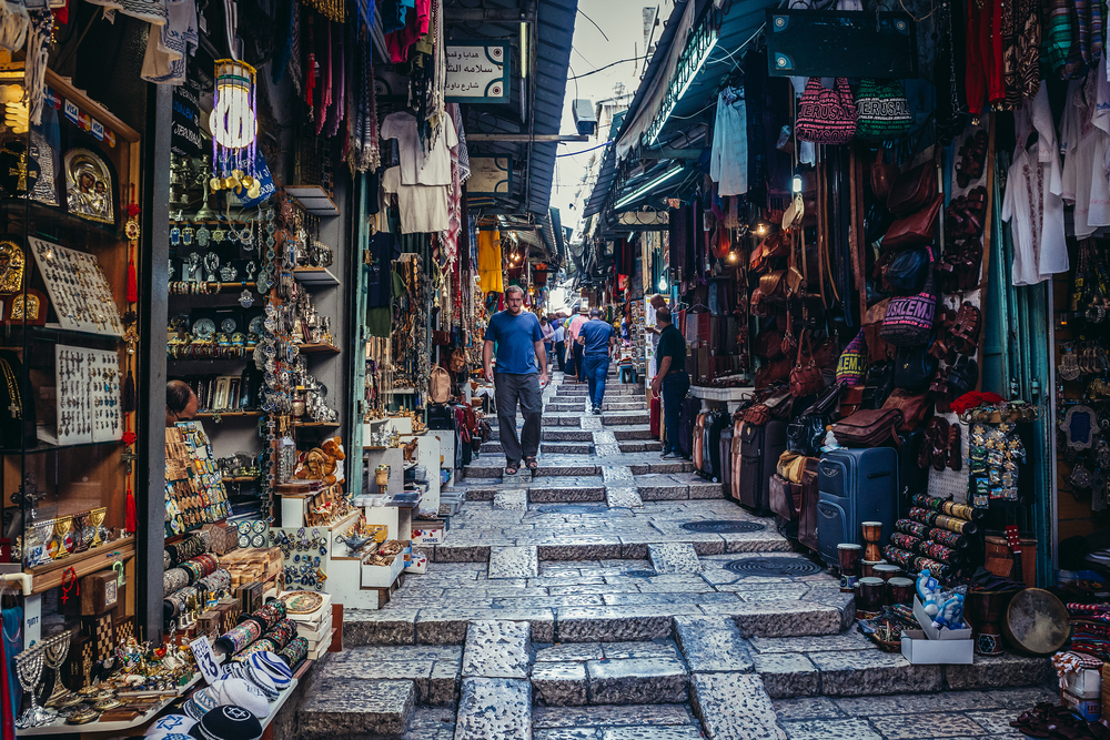 The Arab shuk in the Old City of Jerusalem. Photo by Shutterstock