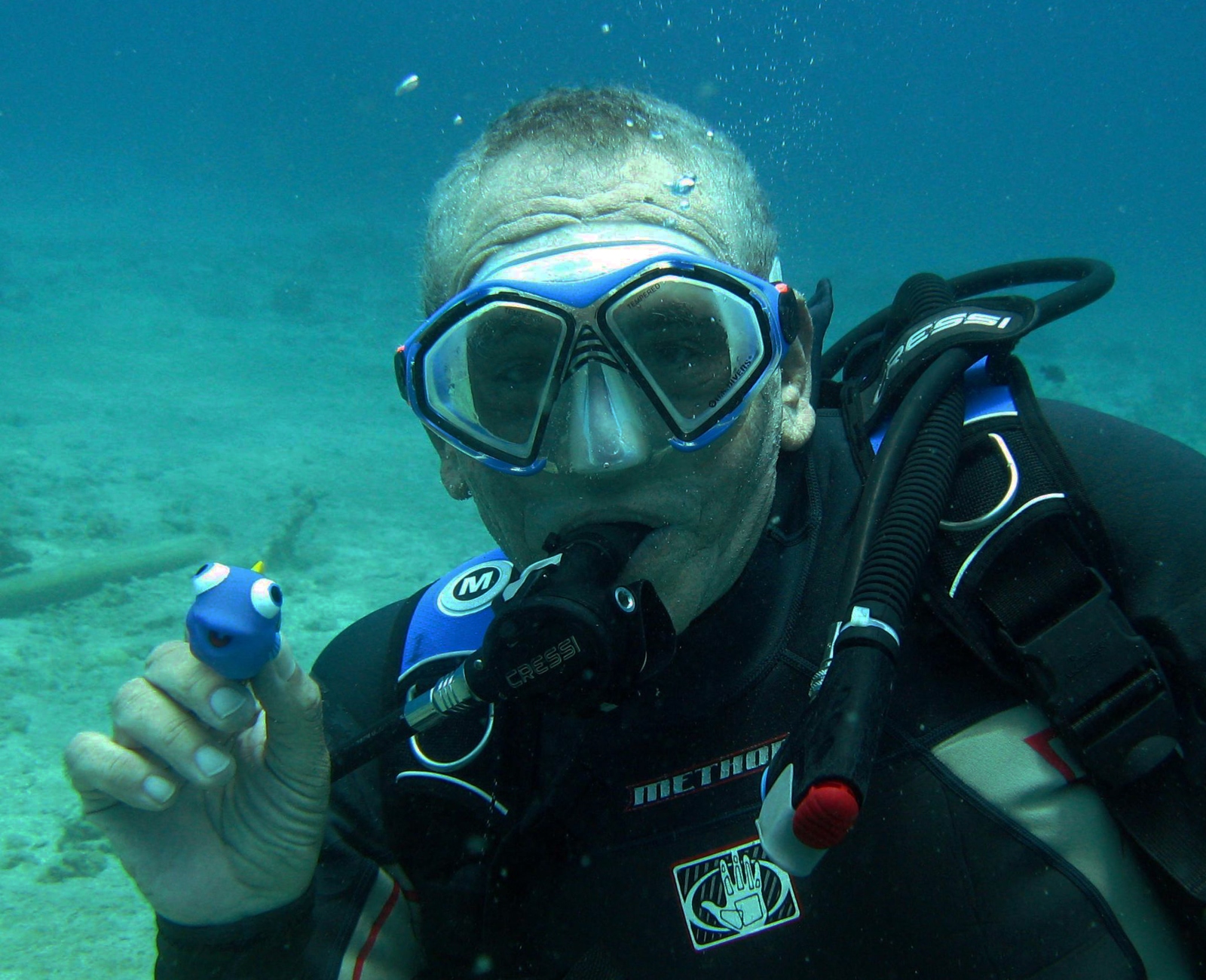 Amos Gazit underwater. Photo: courtesy