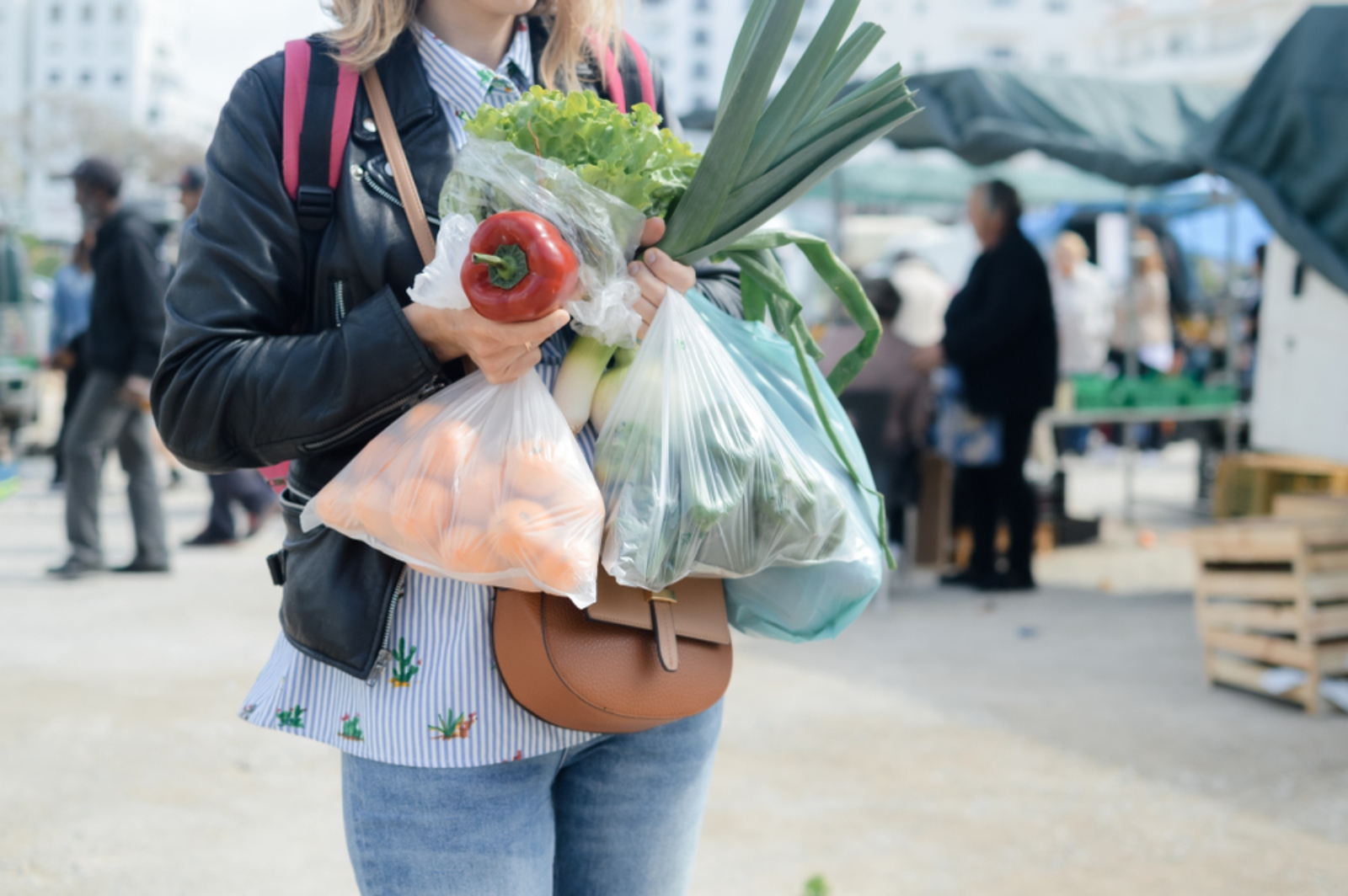 Israel’s plastic bag law led to an 80% drop in the use of disposable grocery bags in just one year. Photo by Arimag/Shutterstock.com