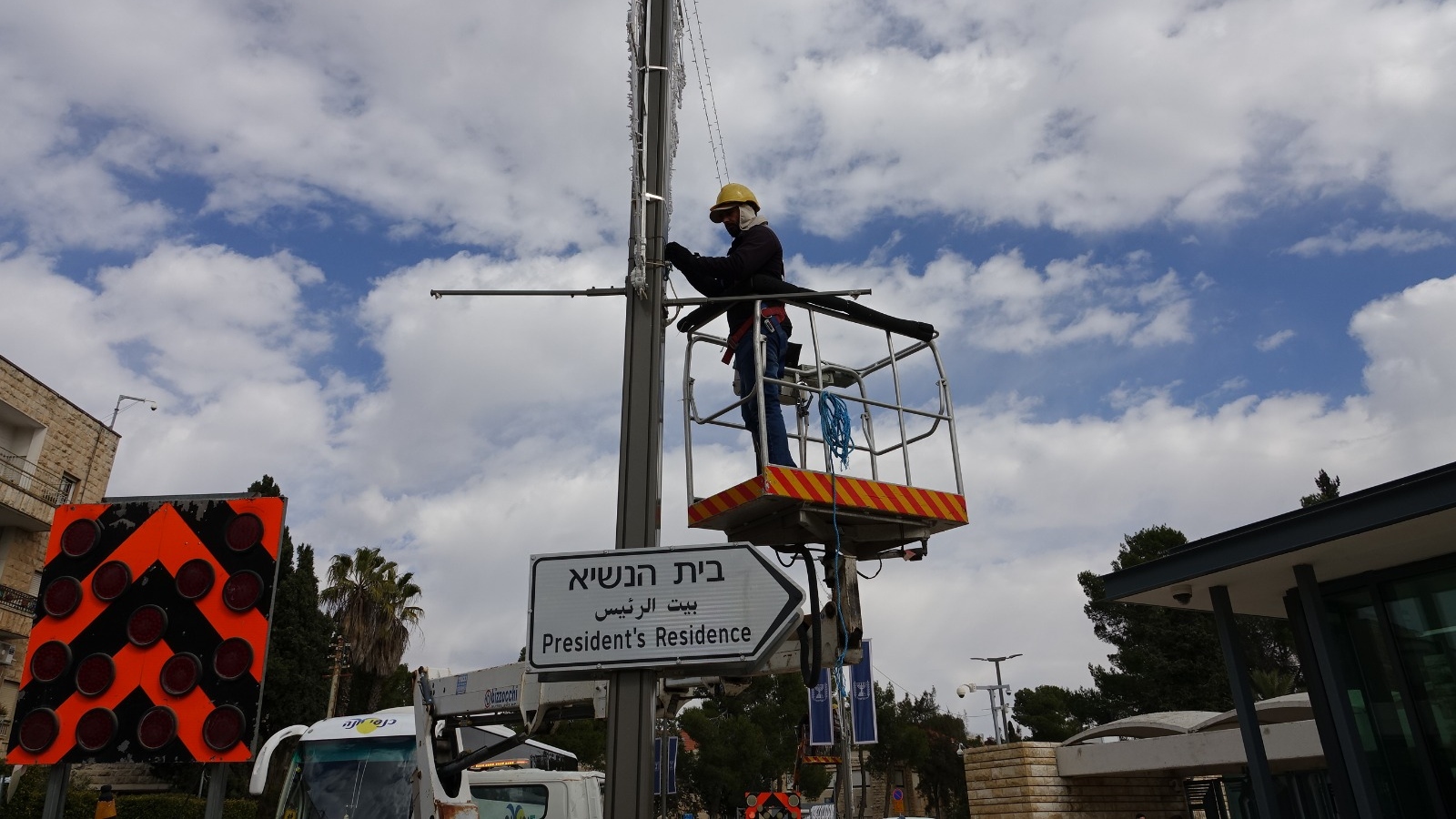 Preparations for the International Leaders Forum in Jerusalem, January 2020. Photo courtesy of Beit HaNasi