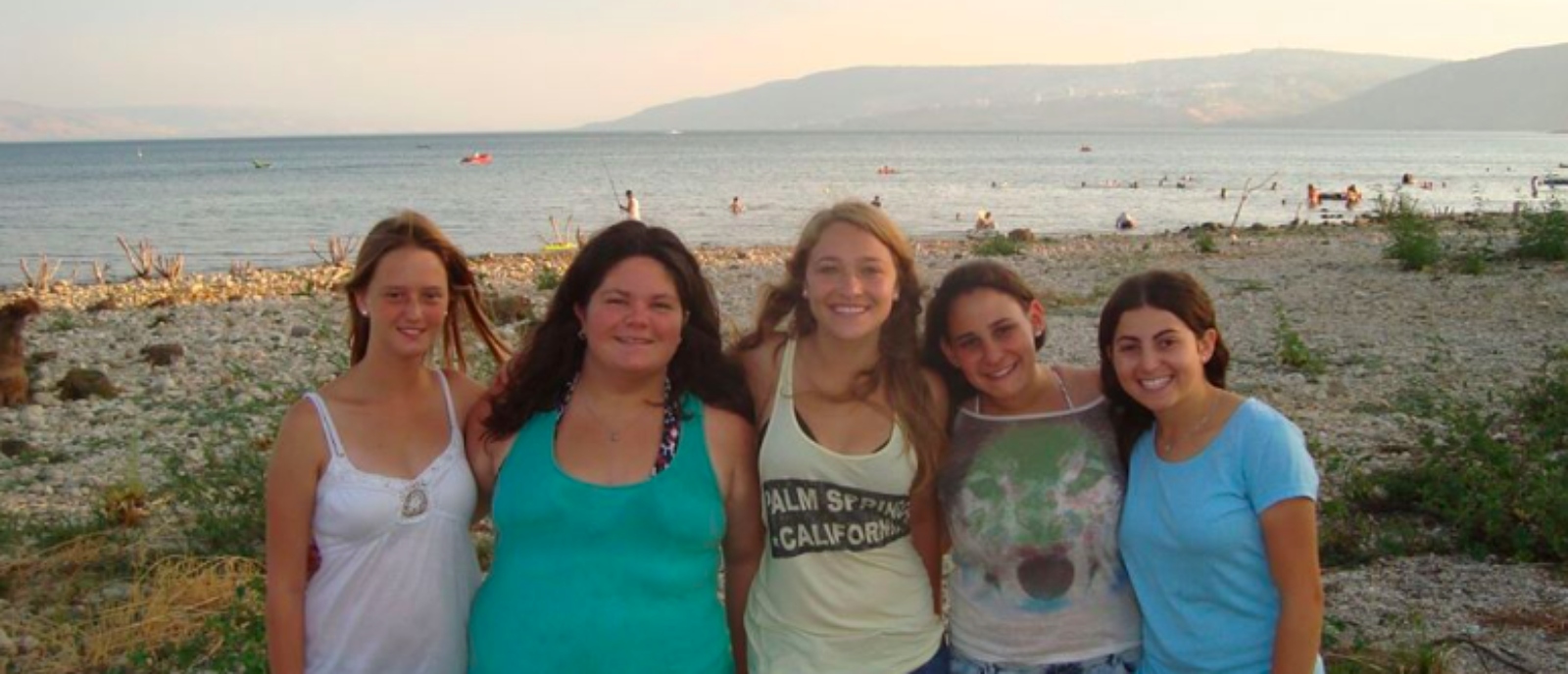 Aliza Rozen, left, with friends at Lake Kinneret (Sea of Galilee). Photo: courtesy