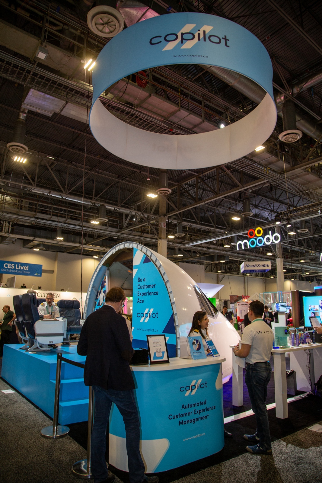 Copilot’s exhibition space at CES 2020, Las Vegas. Photo: courtesy