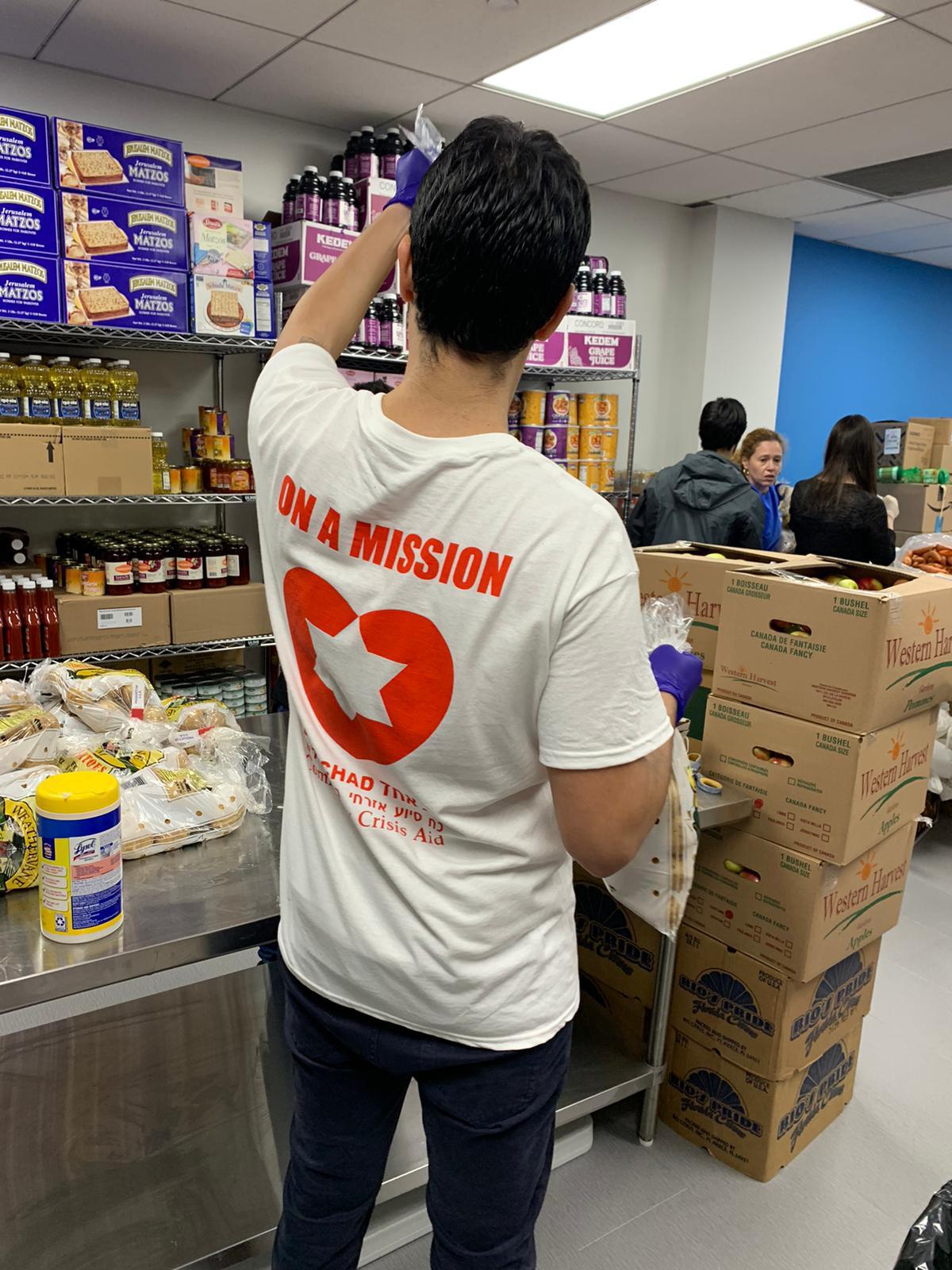 A Lev Echad volunteer in New York. Photo: courtesy