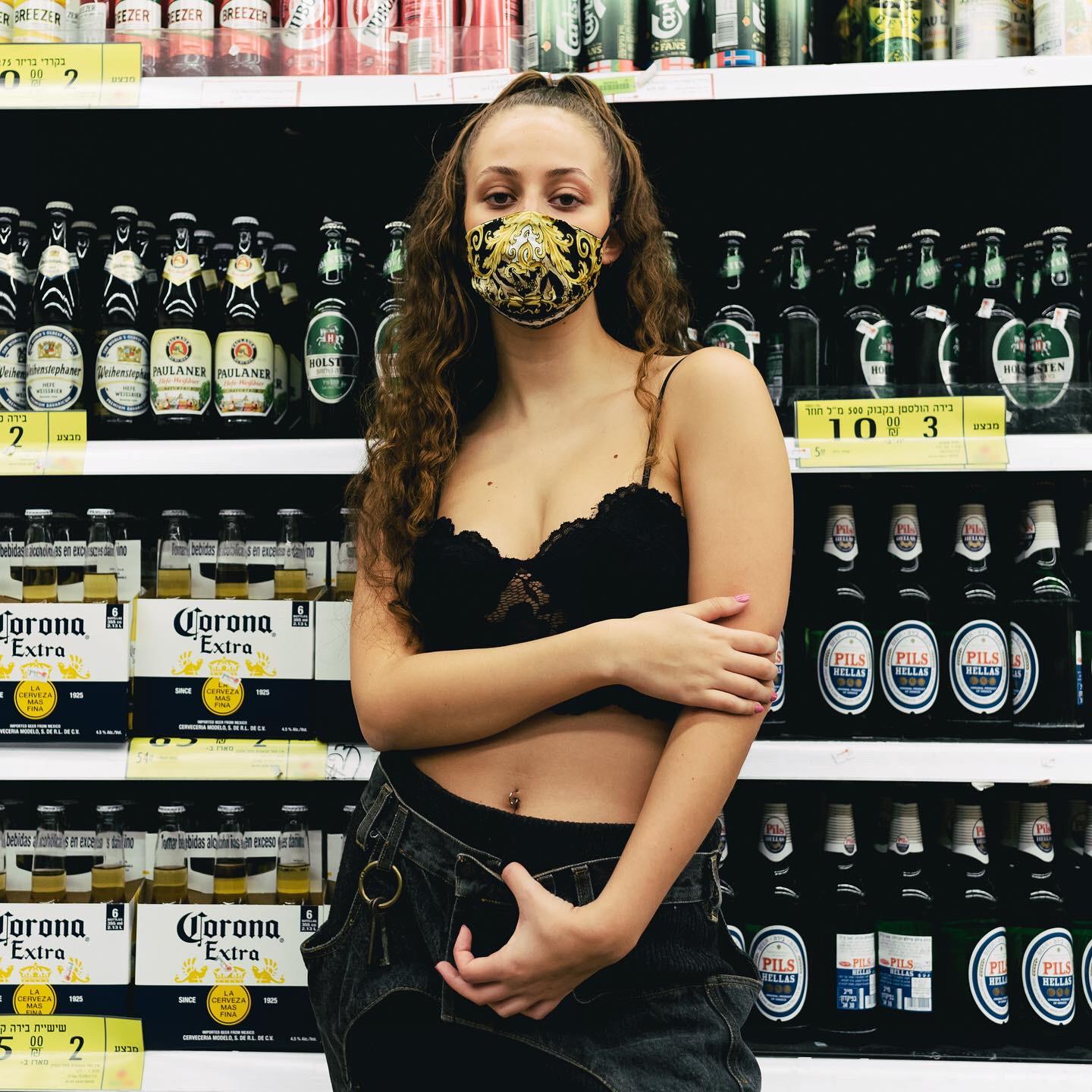 Israeli designer Stav Ofman makes double-layer Savvy facemasks for men, women and children. Photo by Adi Ezra