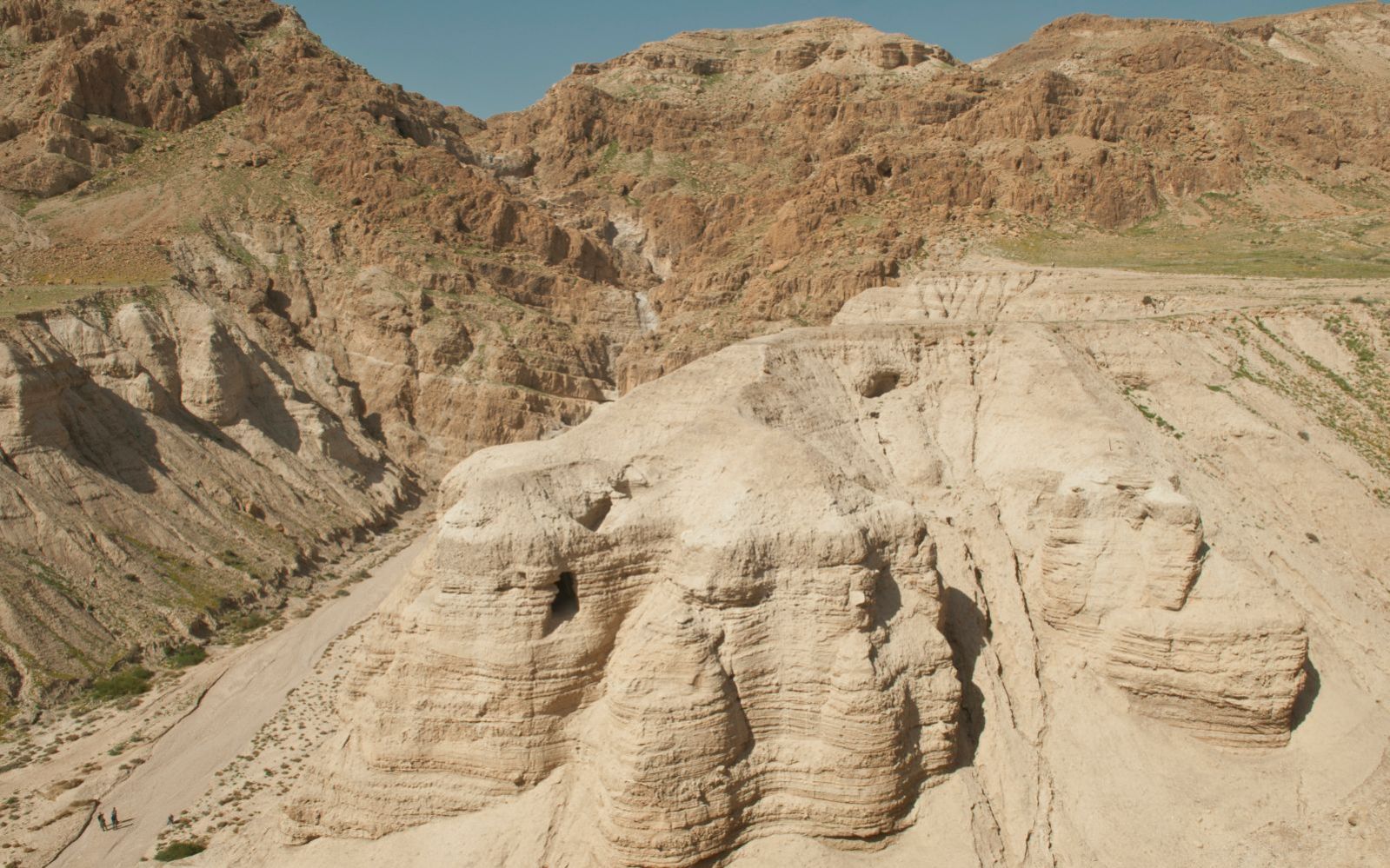 The The Qumran caves near the Dead Sea in the Judean Desert. Photo by Shai Halevi/Israel Antiquities Authority caves near the Dead Sea in the Judean Desert. Photo by Shai Halevi/Israel Antiquities Authority
