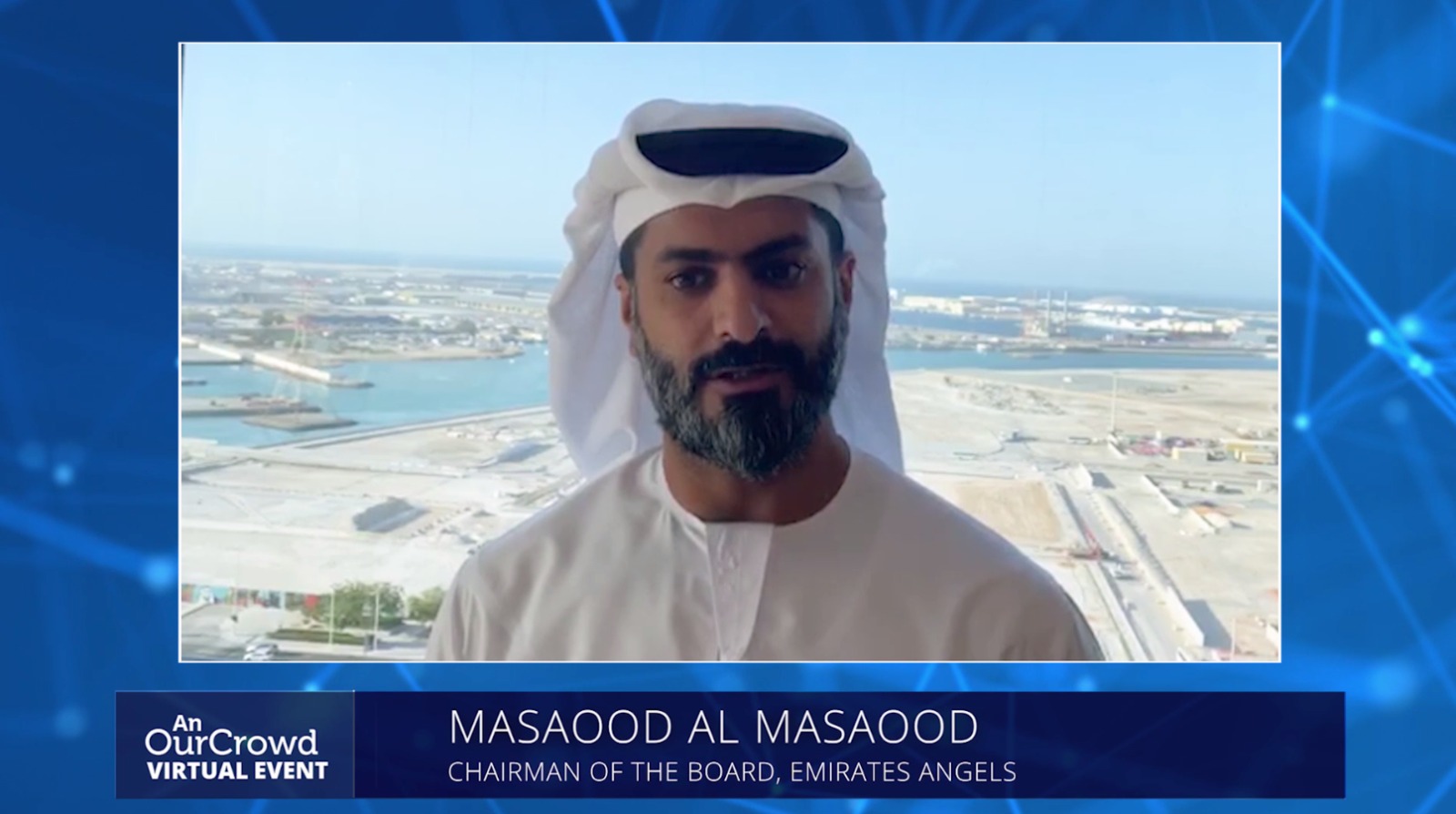 Screenshot from the Emirates Angels/OurCrowd investment summit on September 22, 2020.