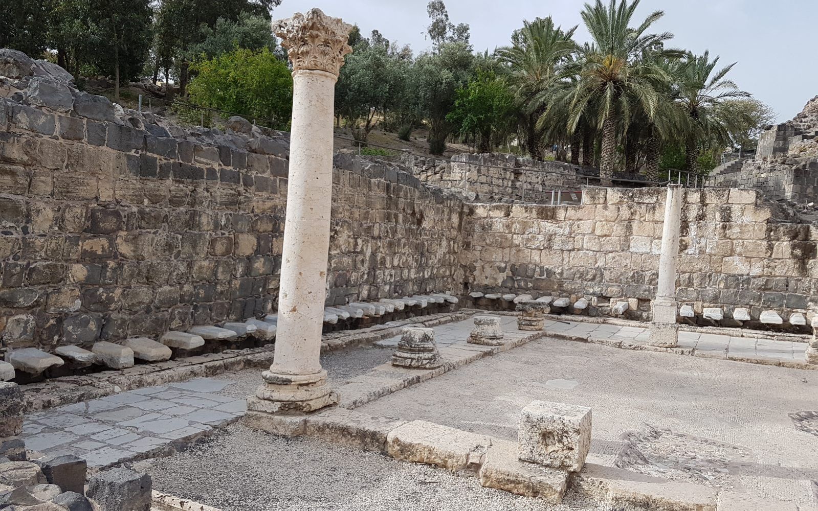 A huge public bathroom from the Roman period uncovered in Beit She’an. Photo by Peter Gendelman/Israel Antiquities Authority