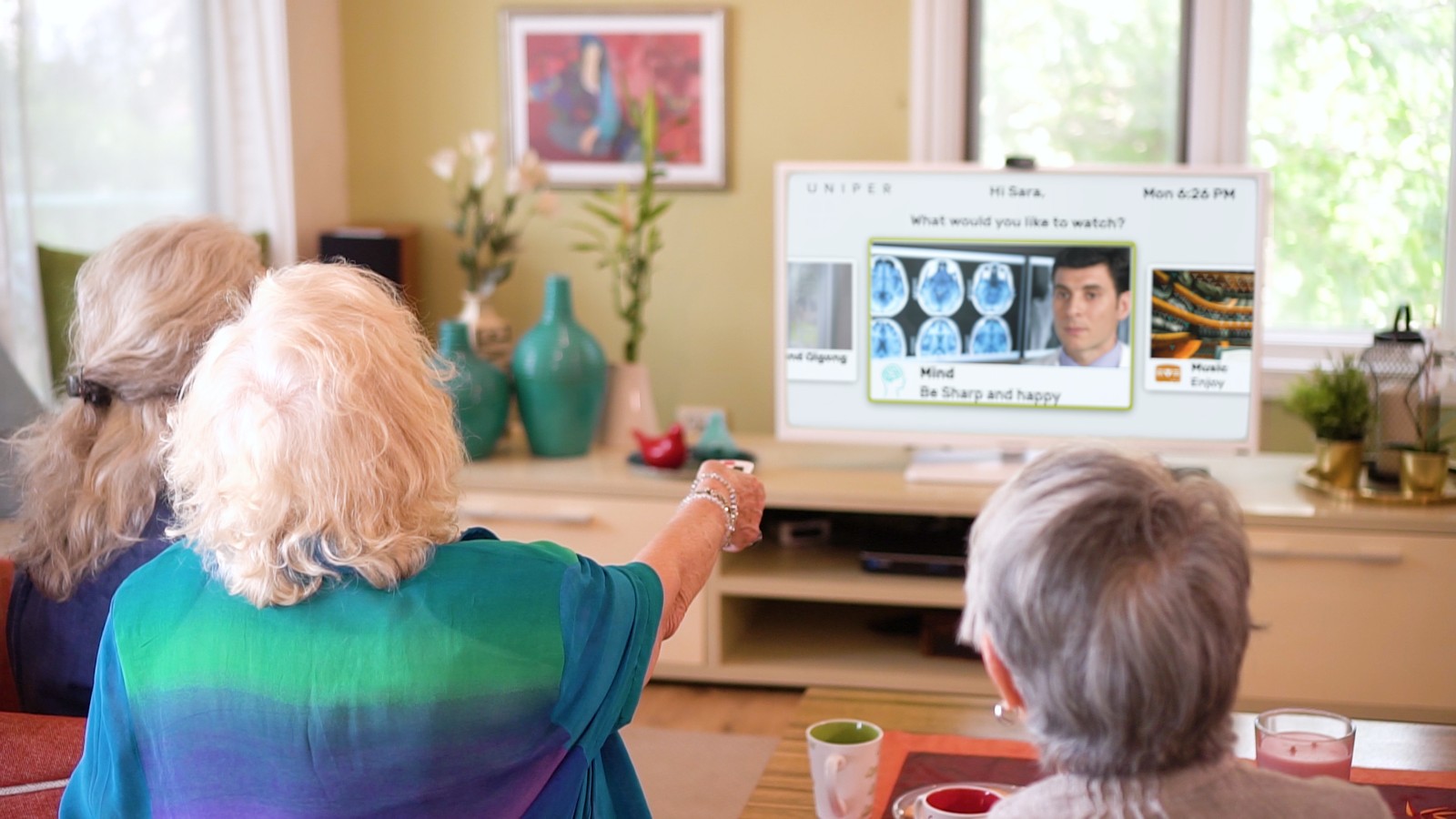 Uniper Care offers a library of content, and customers add content for their own users. Photo: courtesy