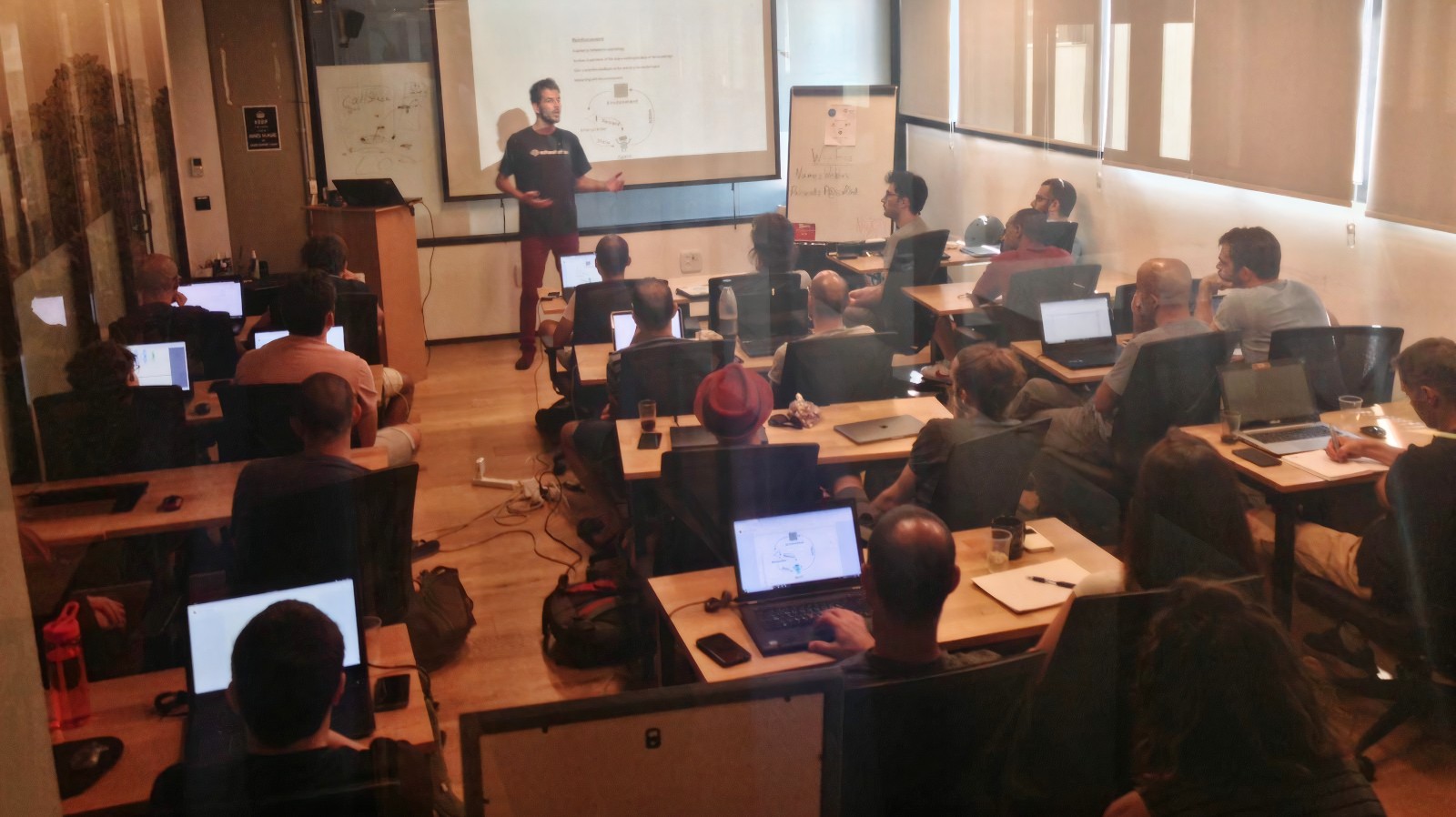 A pre-pandemic Give&Tech lecture. Photo courtesy of Give&Tech