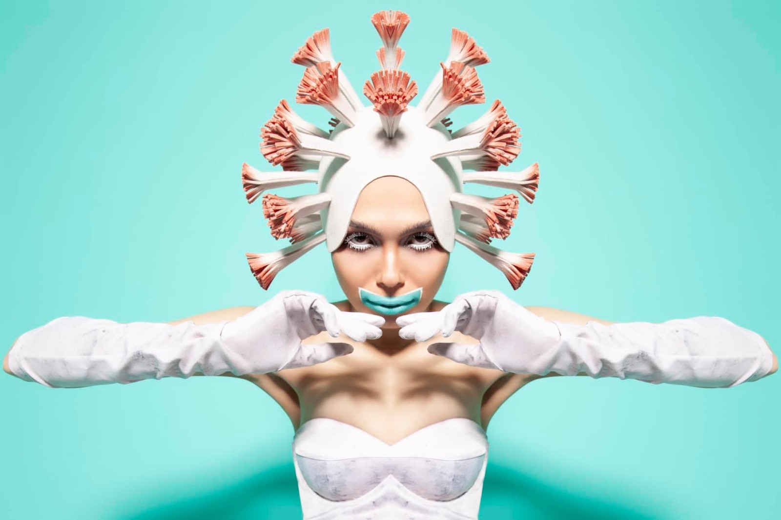 Maor Zabar’s Covid hat. Photo by Shai Gabrieli